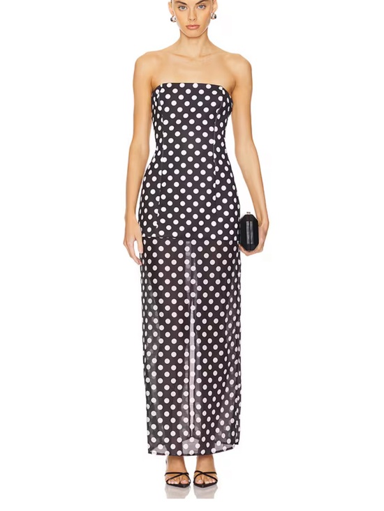 SNDYS. Dresses & Skirts - x REVOLVE Chloe Dress in Black & White Polka Dot